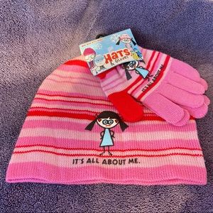 It’s All About Me Hat & Glove set New Cute Cheeky